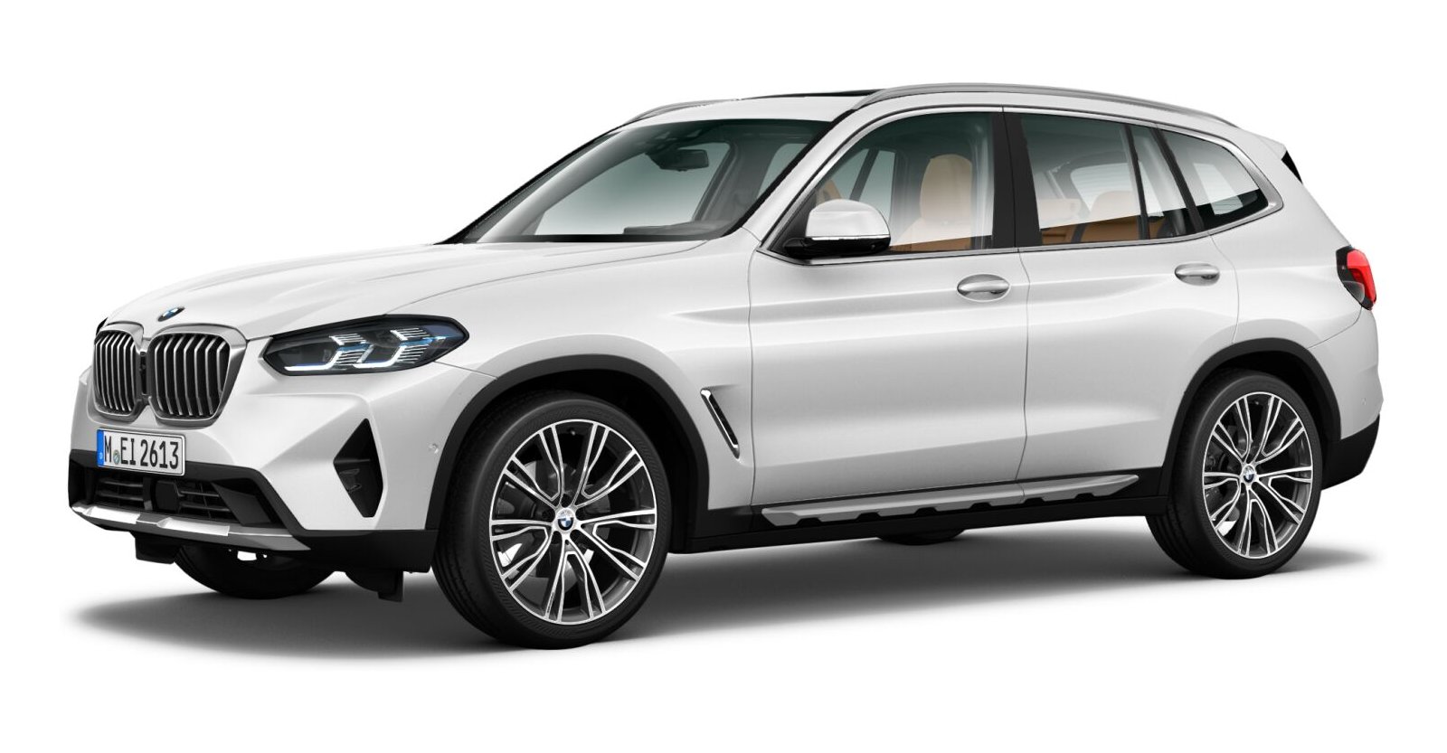 BMW X3 xDrive 30i in Weiß von vorne BMW X3 xDrive 30i in Weiß von vorne