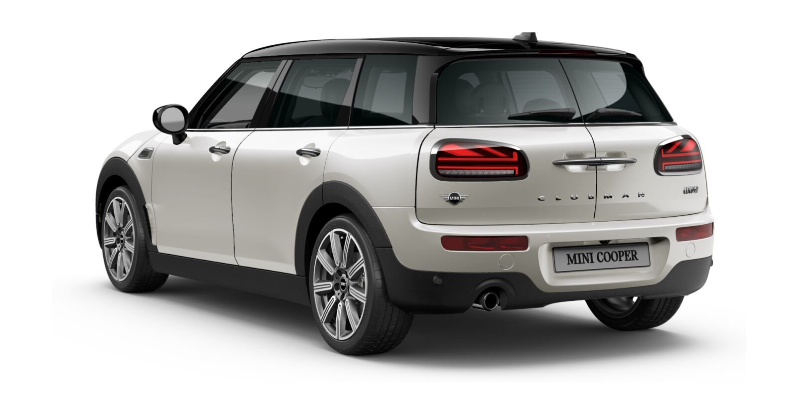 MINI MINI Clubman in Weiß von hinten MINI MINI Clubman in Weiß von hinten
