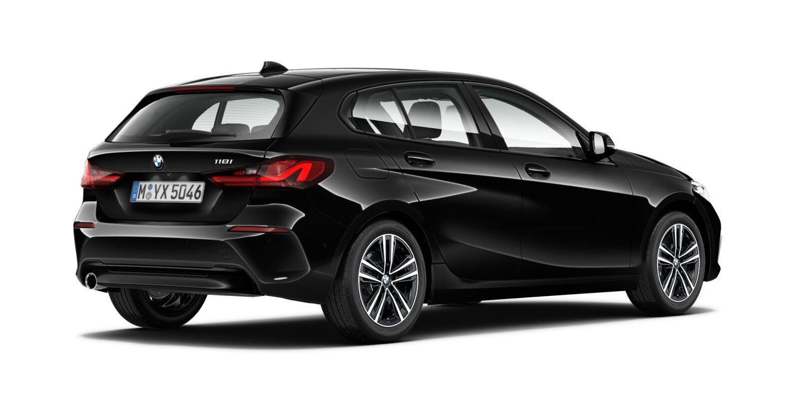 BMW BMW 1er in Schwarz von hinten BMW BMW 1er in Schwarz von hinten