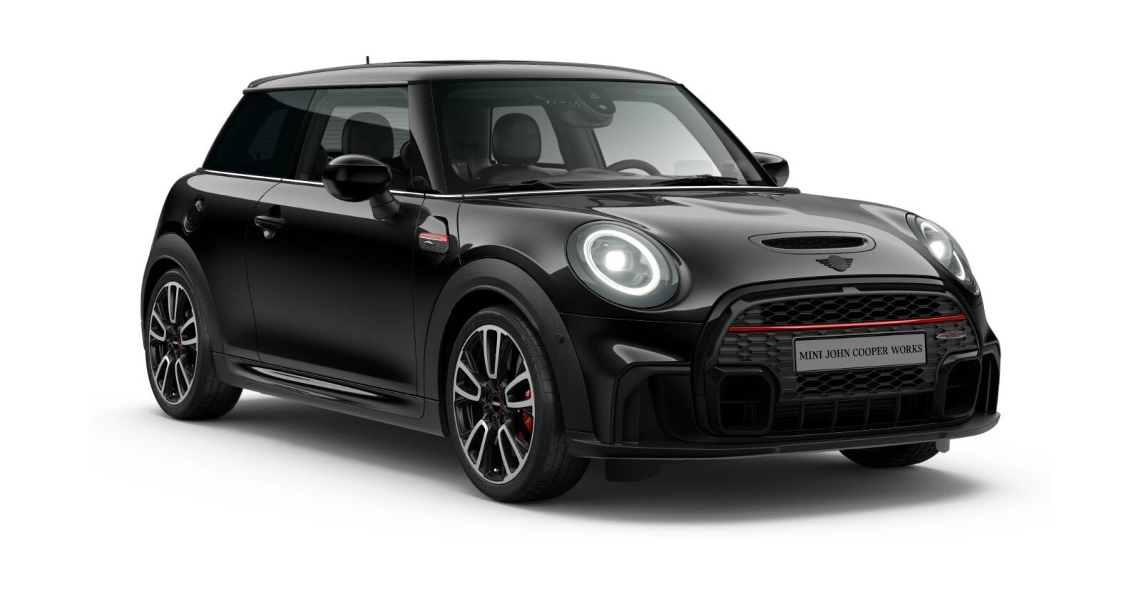 MINI John Cooper Works 3-Türer in Schwarz von vorne MINI John Cooper Works 3-Türer in Schwarz von vorne