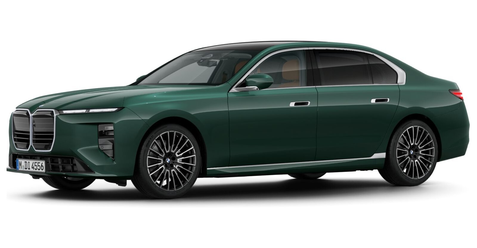 BMW 740 xDrive Limousine in Schwarz von vorne BMW 740 xDrive Limousine in Schwarz von vorne