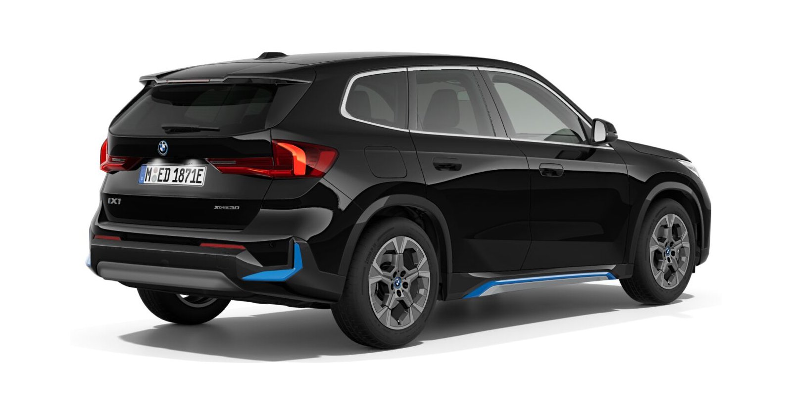 BMW BMW I in Schwarz von hinten BMW BMW I in Schwarz von hinten