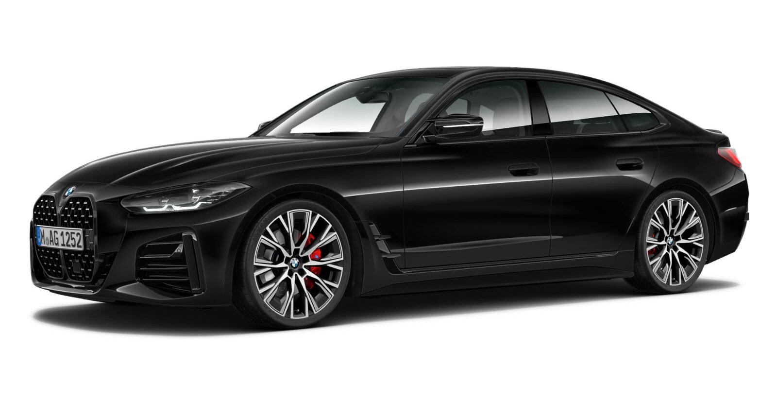 BMW M440i xDrive Gran Coupé in Schwarz von vorne BMW M440i xDrive Gran Coupé in Schwarz von vorne