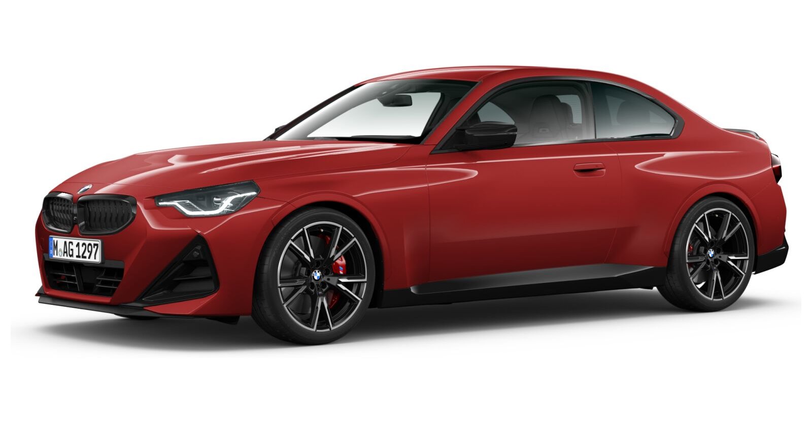 BMW M240i xDrive Coupé in Rot von vorne BMW M240i xDrive Coupé in Rot von vorne