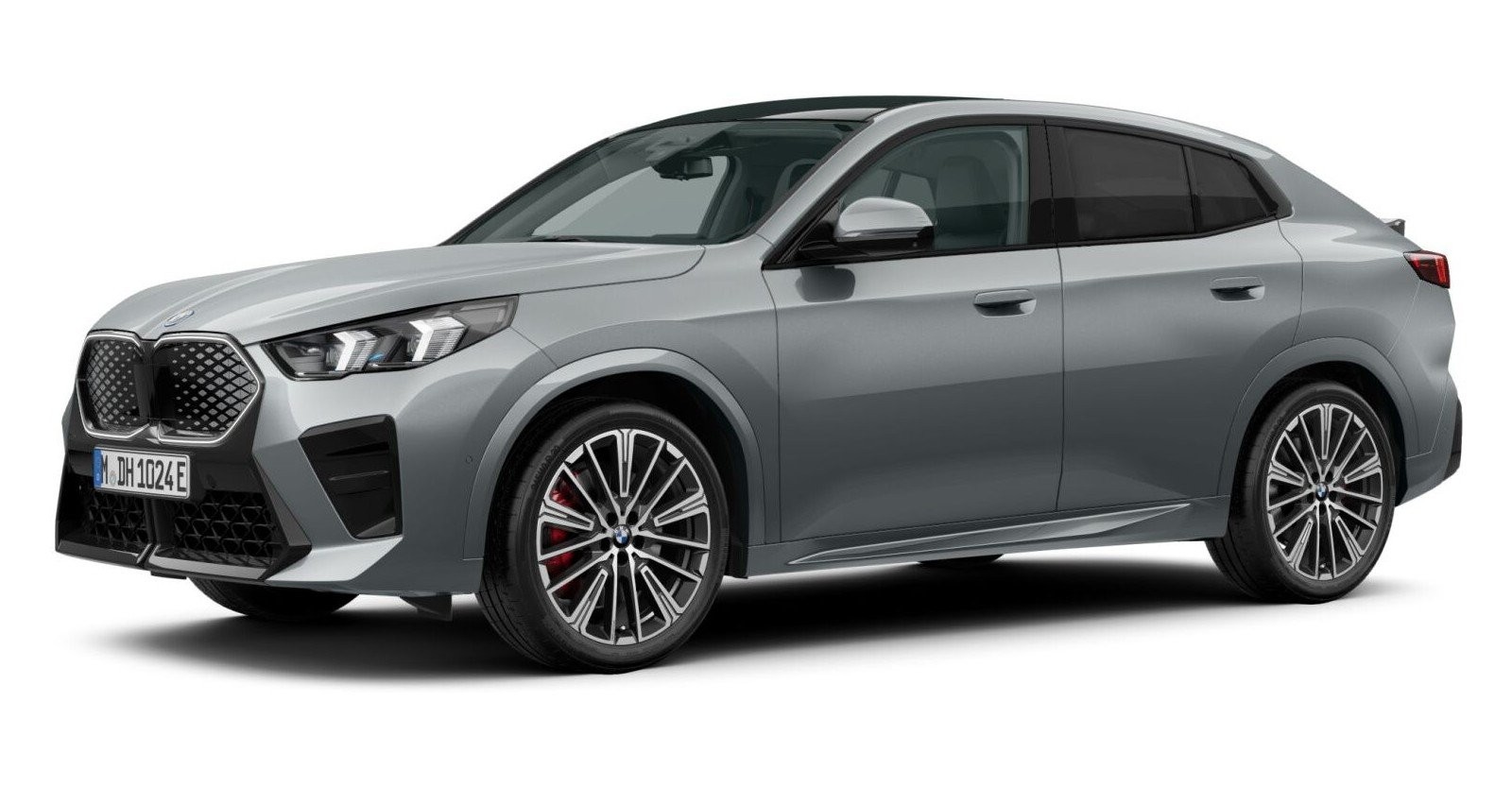 BMW iX2 xDrive30 in Grau von vorne BMW iX2 xDrive30 in Grau von vorne