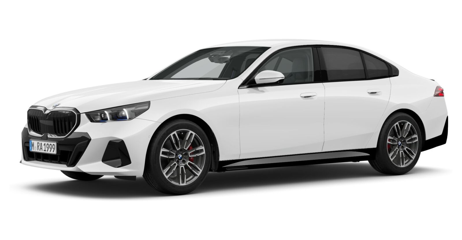 BMW BMW 5er in Weiß von vorne BMW BMW 5er in Weiß von vorne