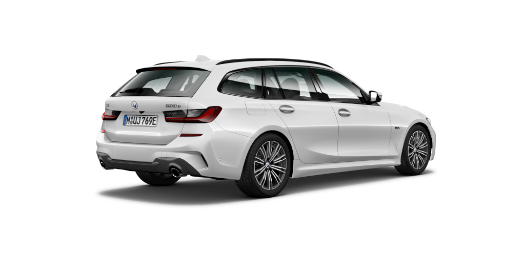 BMW BMW 3er in Weiß von hinten BMW BMW 3er in Weiß von hinten