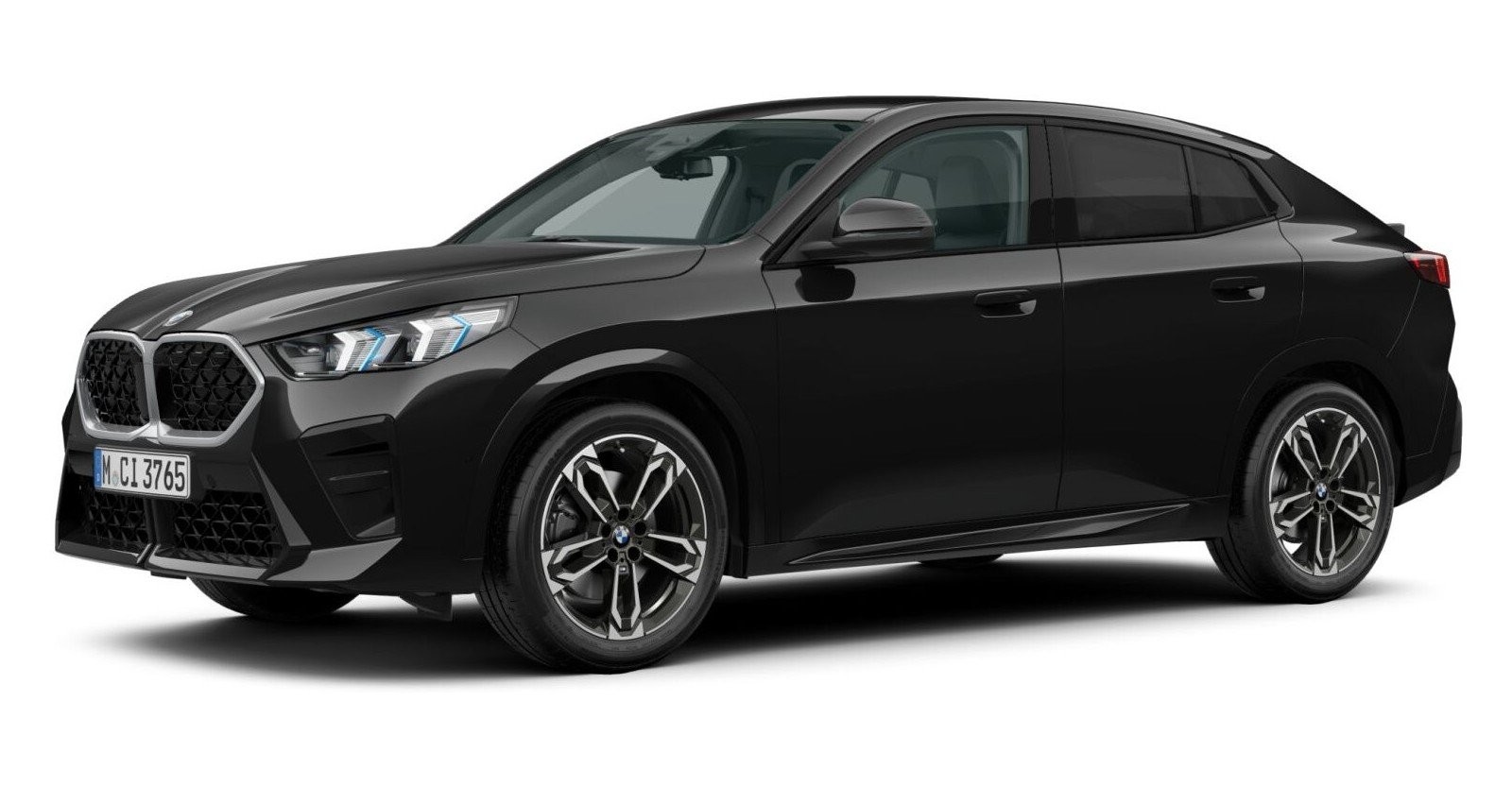 BMW X2 sDrive20i in Schwarz von vorne BMW X2 sDrive20i in Schwarz von vorne
