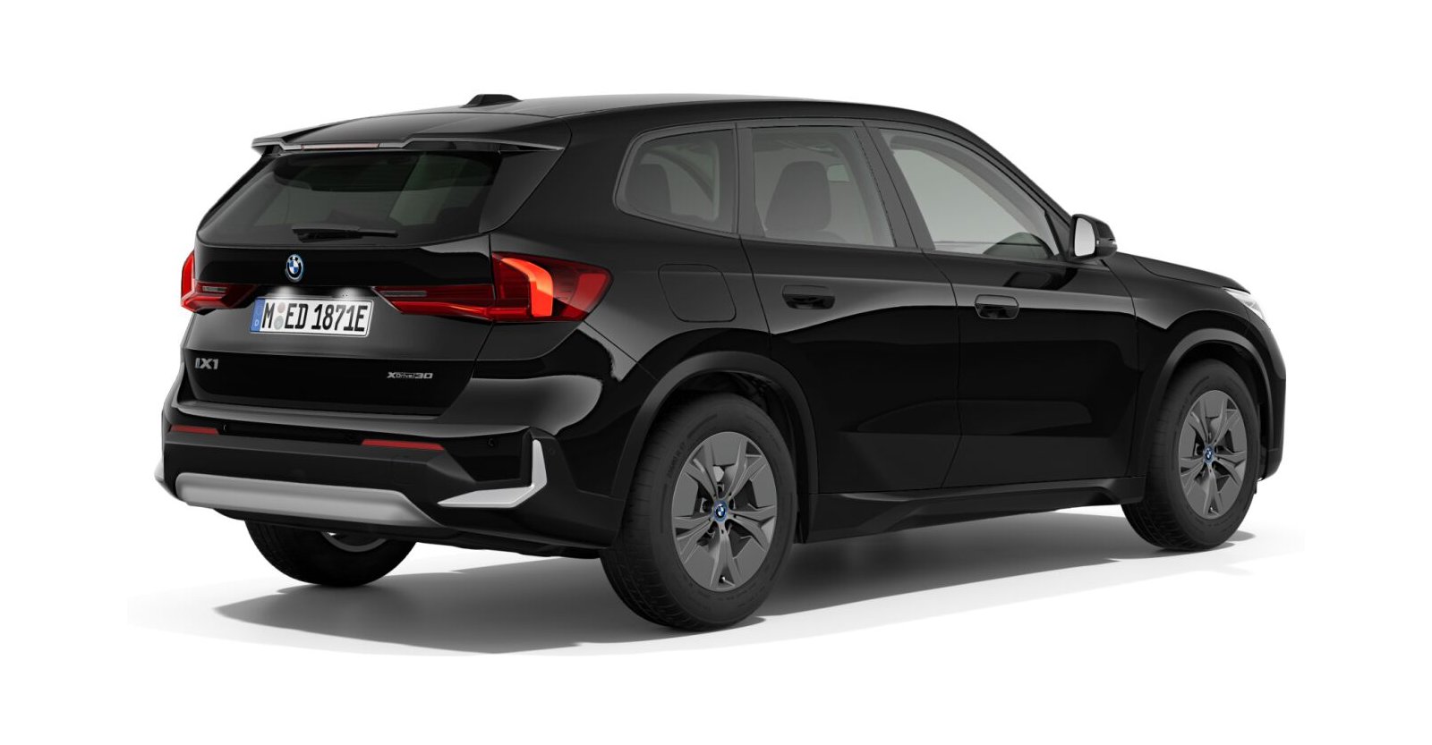 BMW BMW I in Schwarz von hinten BMW BMW I in Schwarz von hinten