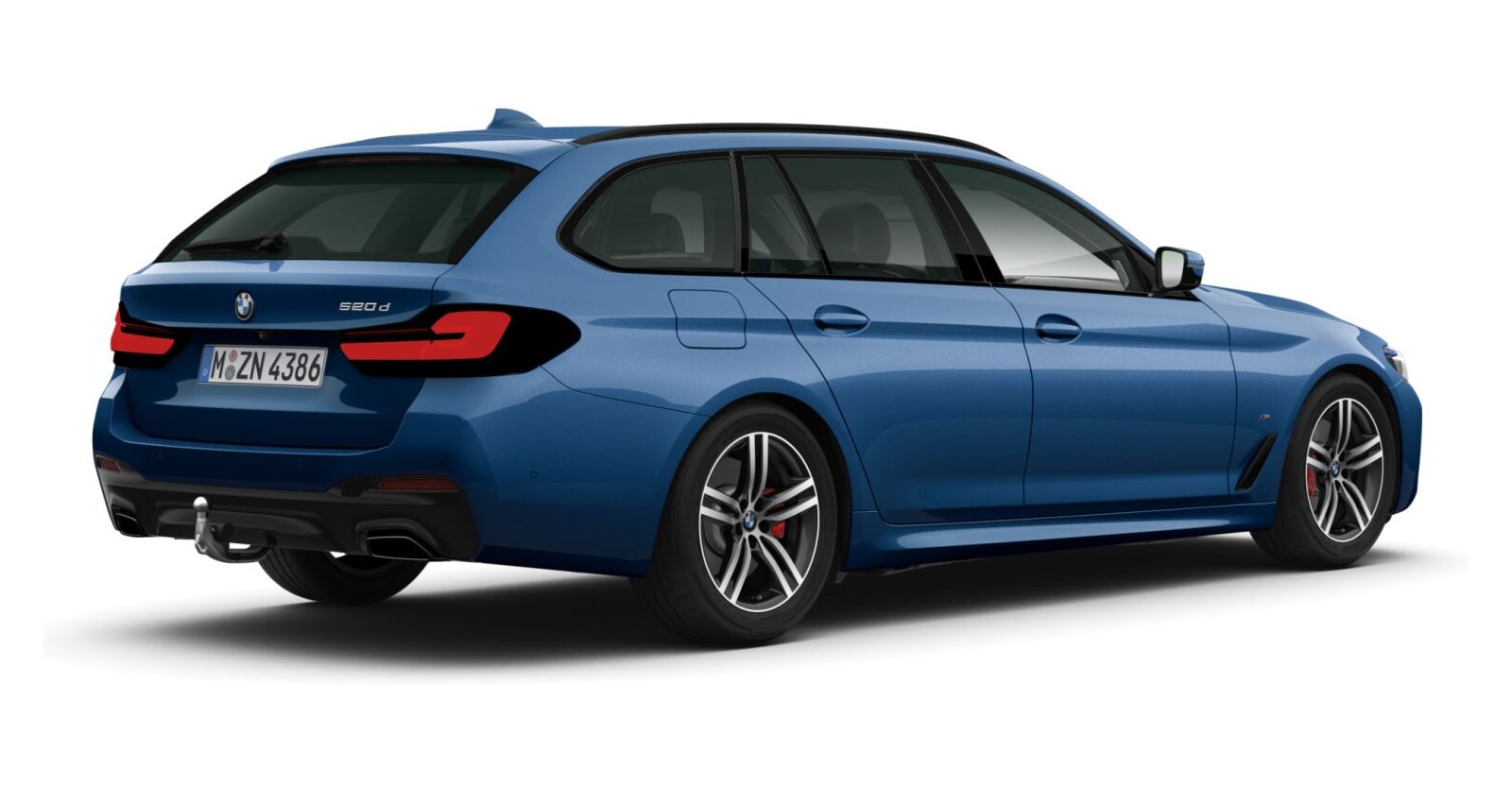BMW BMW 5er in Blau von hinten BMW BMW 5er in Blau von hinten