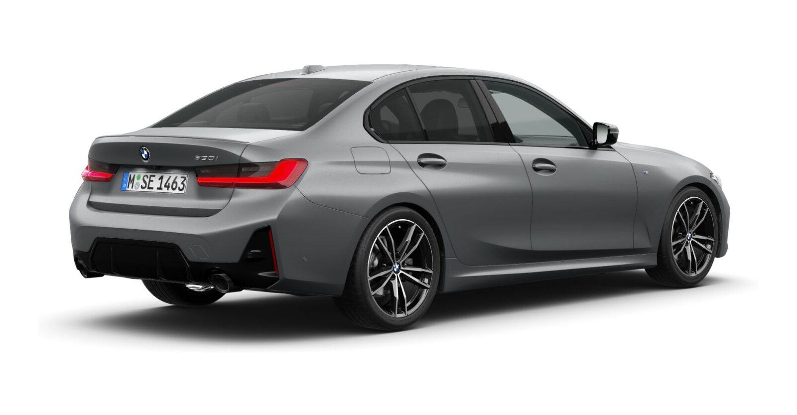 BMW BMW 3er in Grau von hinten