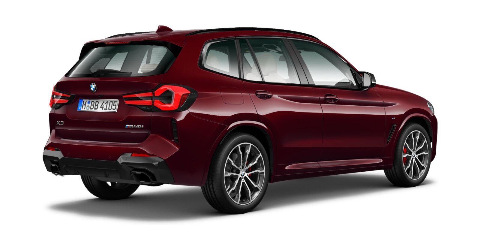 BMW BMW X in Rot von hinten BMW BMW X in Rot von hinten