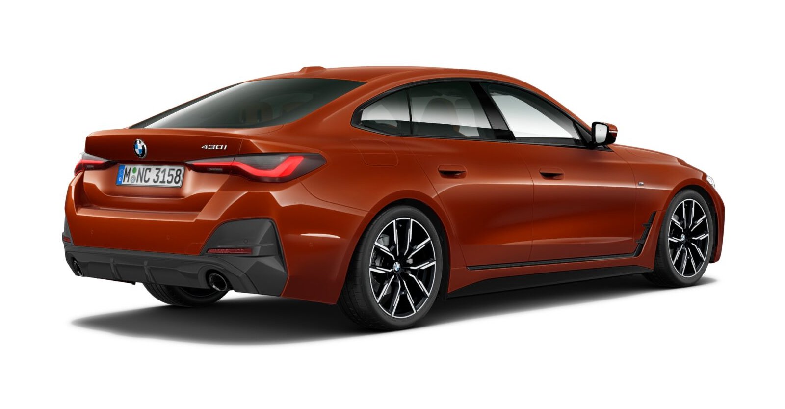 BMW BMW 4er in Orange von hinten BMW BMW 4er in Orange von hinten
