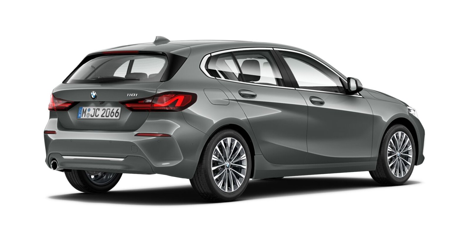 BMW BMW 1er in Grau von hinten BMW BMW 1er in Grau von hinten