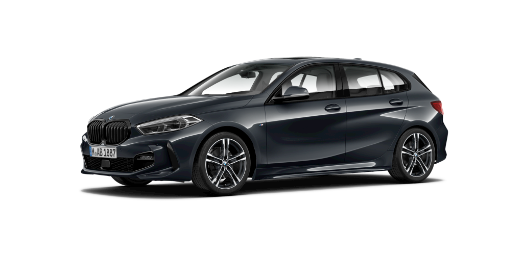 BMW 118i in Grau von vorne BMW 118i in Grau von vorne