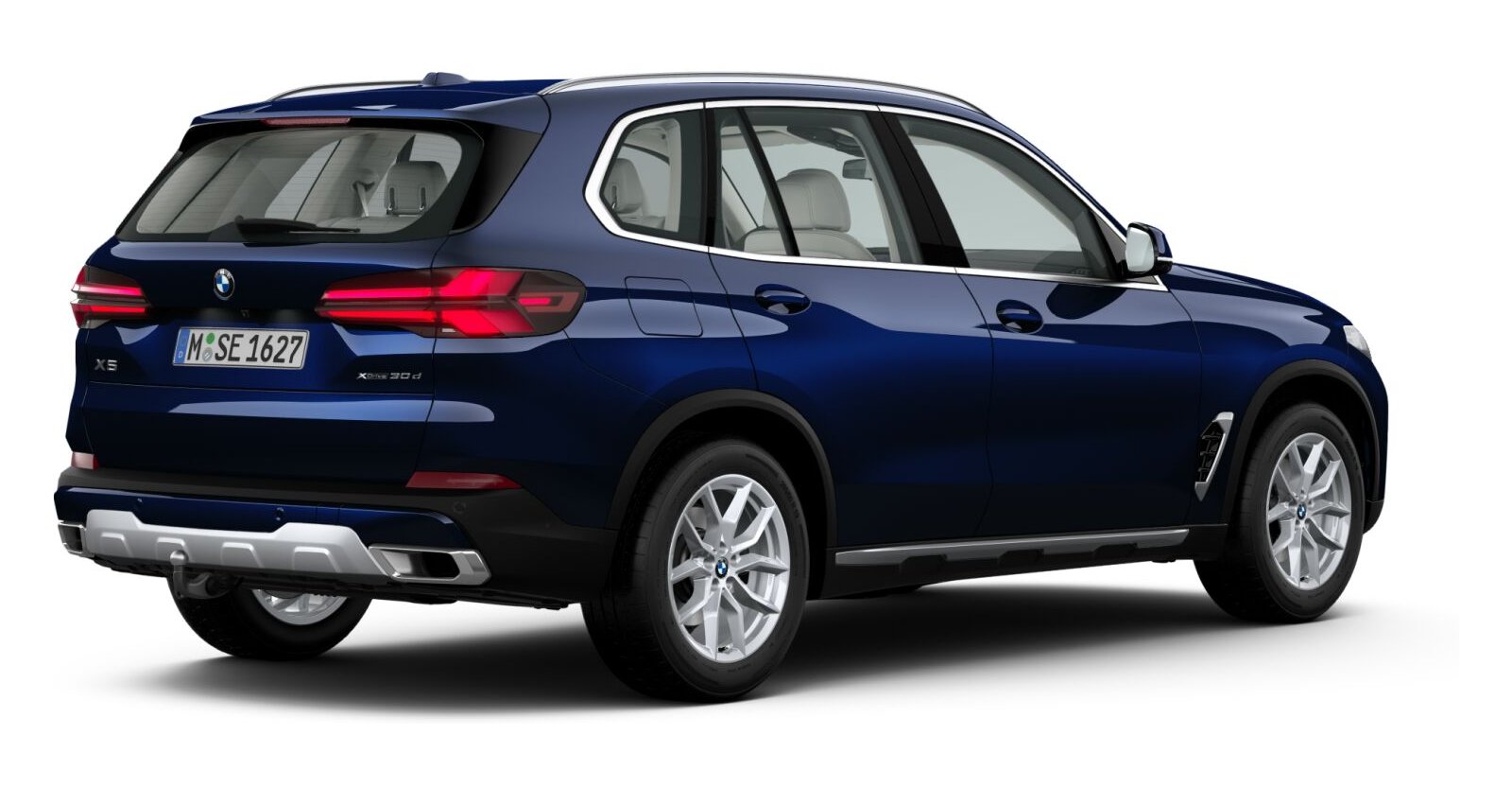 BMW BMW X in Blau von hinten BMW BMW X in Blau von hinten