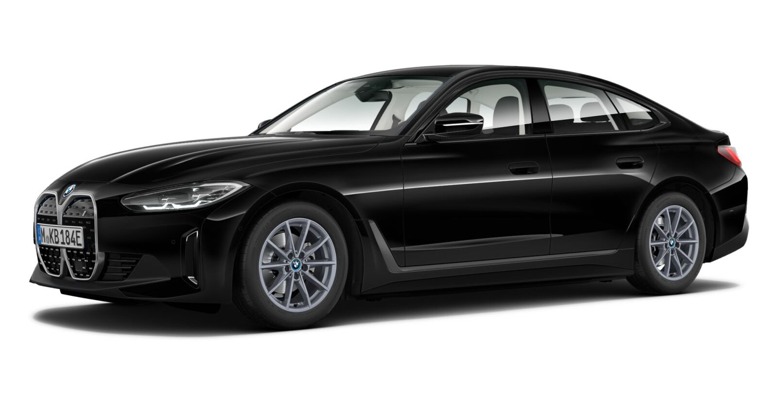 BMW i4 eDrive35 Gran Coupé in Schwarz von vorne BMW i4 eDrive35 Gran Coupé in Schwarz von vorne
