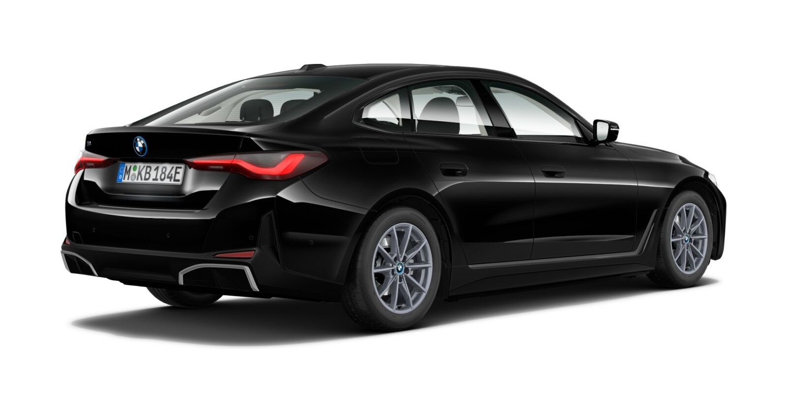 BMW BMW I in Schwarz von hinten BMW BMW I in Schwarz von hinten