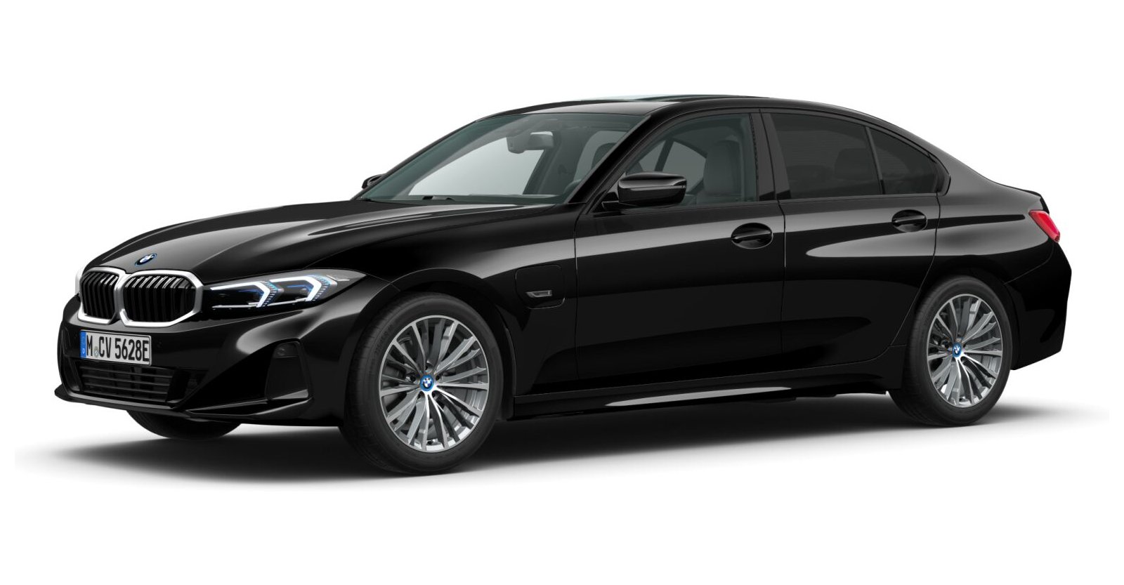 BMW BMW 3er in Schwarz von vorne BMW BMW 3er in Schwarz von vorne