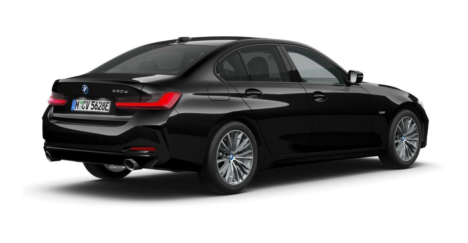 BMW BMW 3er in Schwarz von hinten BMW BMW 3er in Schwarz von hinten