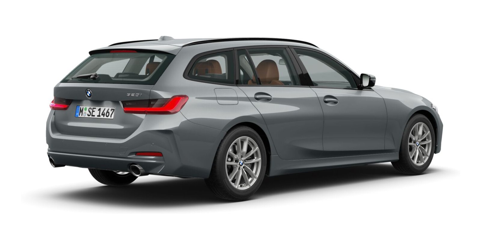 BMW BMW 3er in Grau von hinten BMW BMW 3er in Grau von hinten