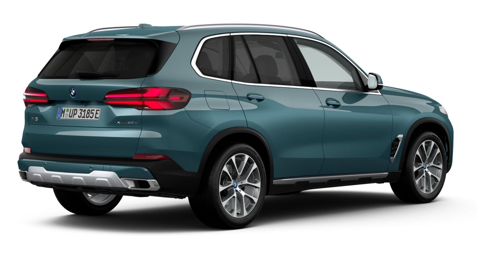 BMW BMW X in Blau von hinten
