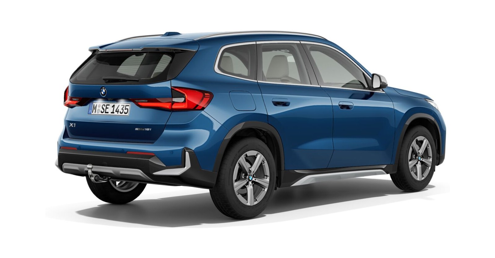 BMW BMW X in Blau von hinten BMW BMW X in Blau von hinten
