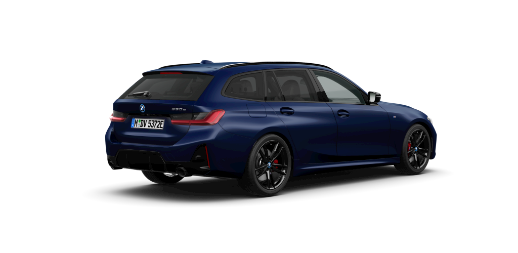 BMW BMW 3er in Blau von hinten BMW BMW 3er in Blau von hinten