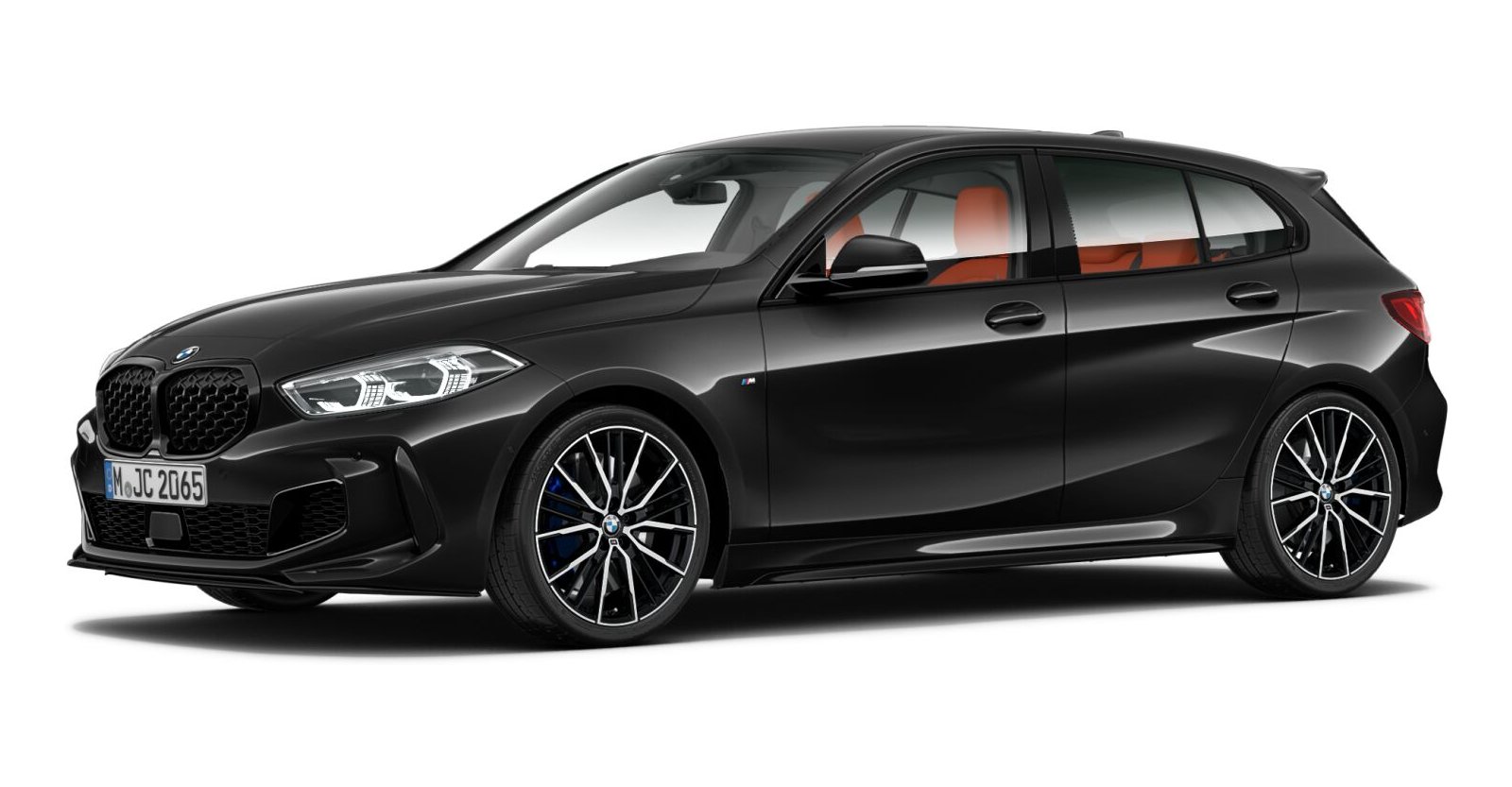 BMW BMW 1er in Schwarz von vorne BMW BMW 1er in Schwarz von vorne
