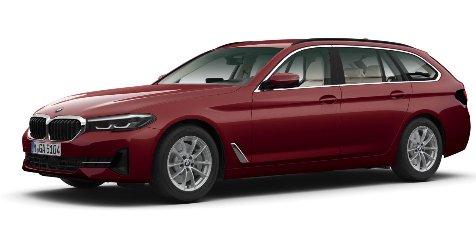 BMW BMW 5er in Rot von vorne BMW BMW 5er in Rot von vorne