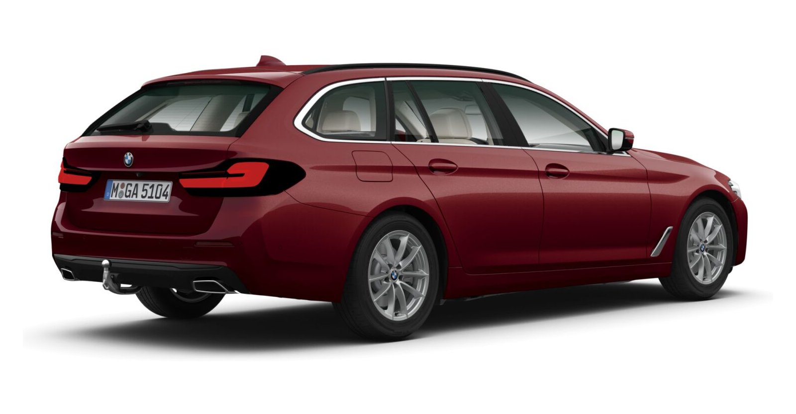 BMW BMW 5er in Rot von hinten BMW BMW 5er in Rot von hinten