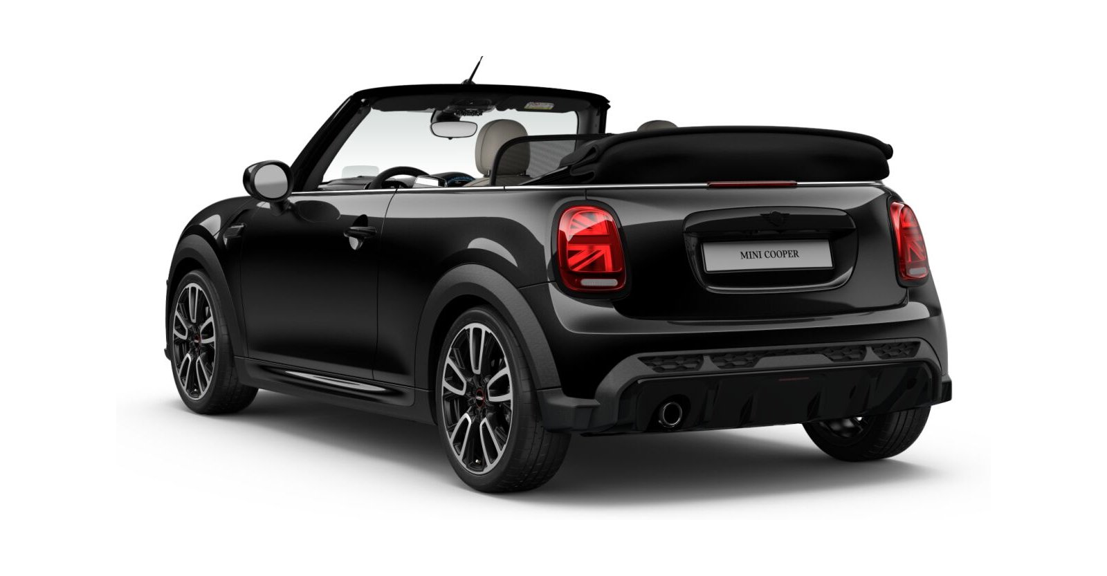 MINI MINI Cabrio in Schwarz von hinten MINI MINI Cabrio in Schwarz von hinten