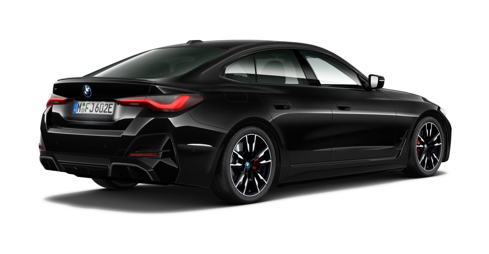 BMW BMW I in Schwarz von hinten BMW BMW I in Schwarz von hinten