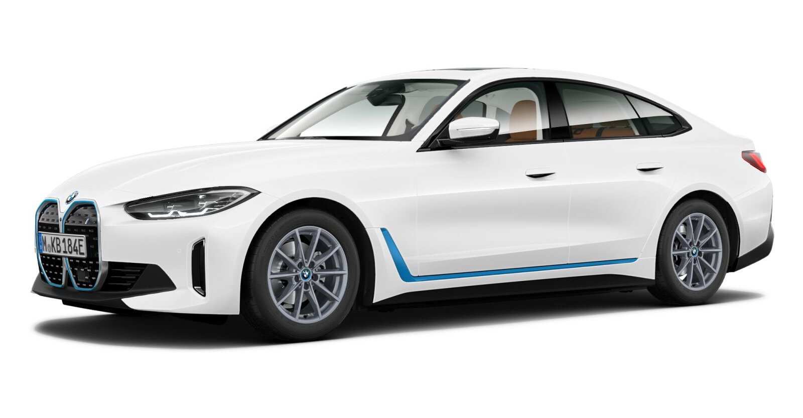 BMW i4 eDrive35 Gran Coupé in Weiß von vorne BMW i4 eDrive35 Gran Coupé in Weiß von vorne