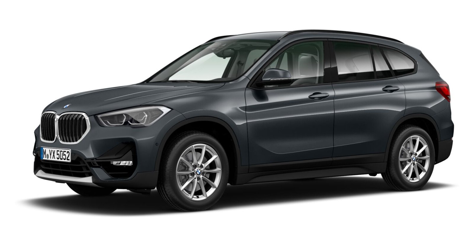 BMW X1 sDrive18i in Grau von vorne BMW X1 sDrive18i in Grau von vorne