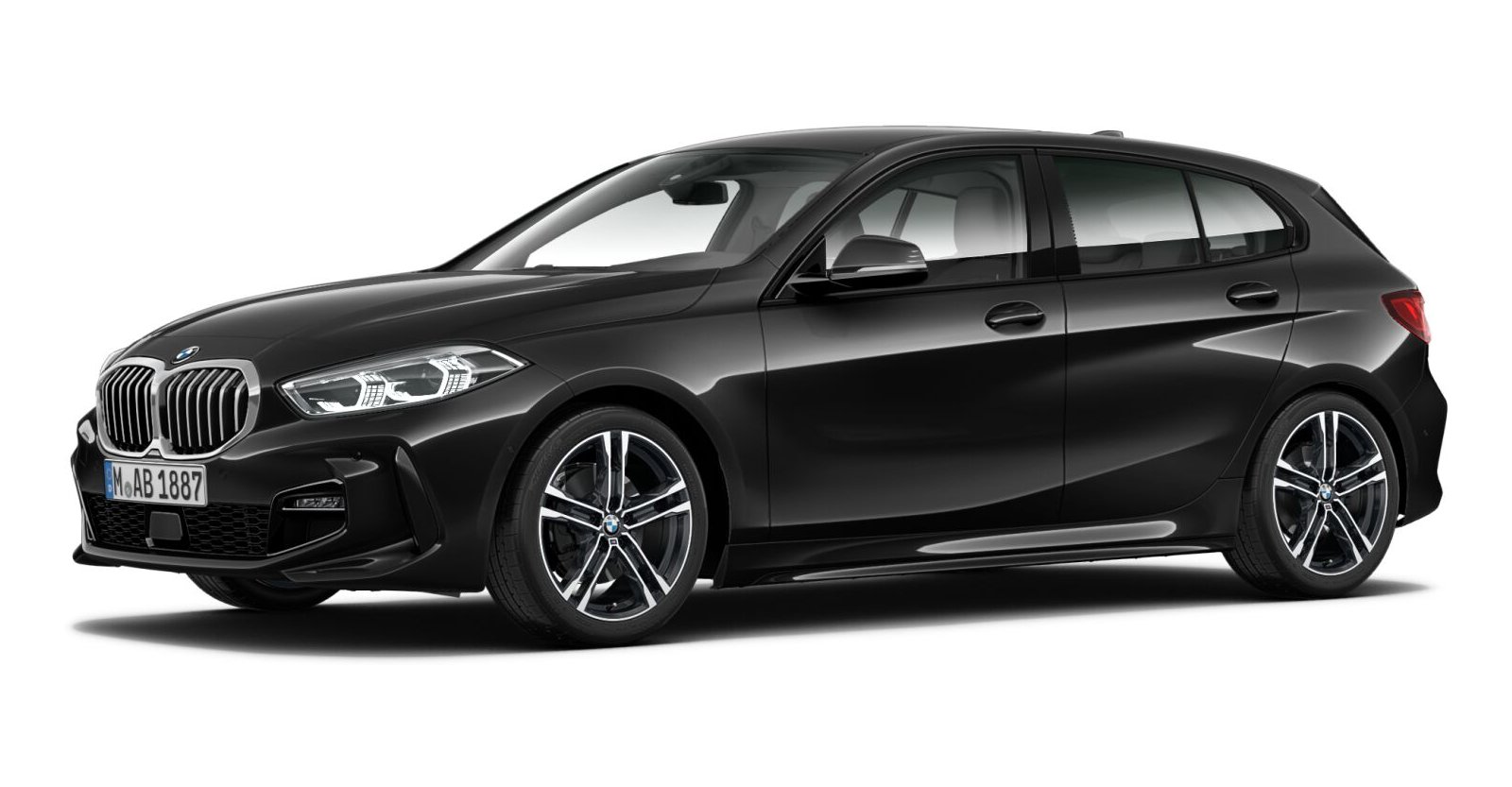 BMW BMW 1er in Schwarz von vorne BMW BMW 1er in Schwarz von vorne