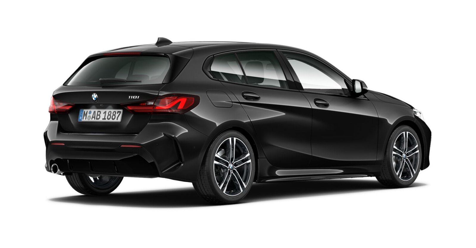 BMW BMW 1er in Schwarz von hinten BMW BMW 1er in Schwarz von hinten