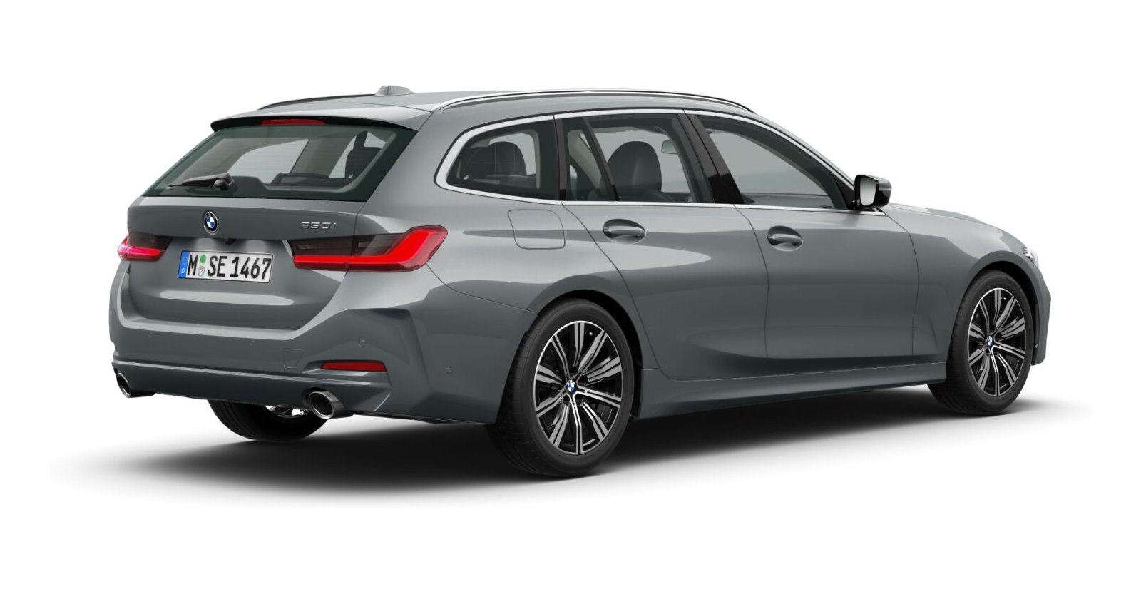 BMW BMW 3er in Grau von hinten BMW BMW 3er in Grau von hinten