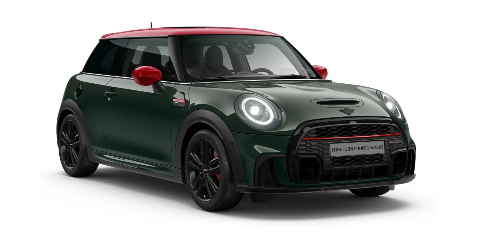 MINI John Cooper Works 3-Türer in Grün von vorne MINI John Cooper Works 3-Türer in Grün von vorne