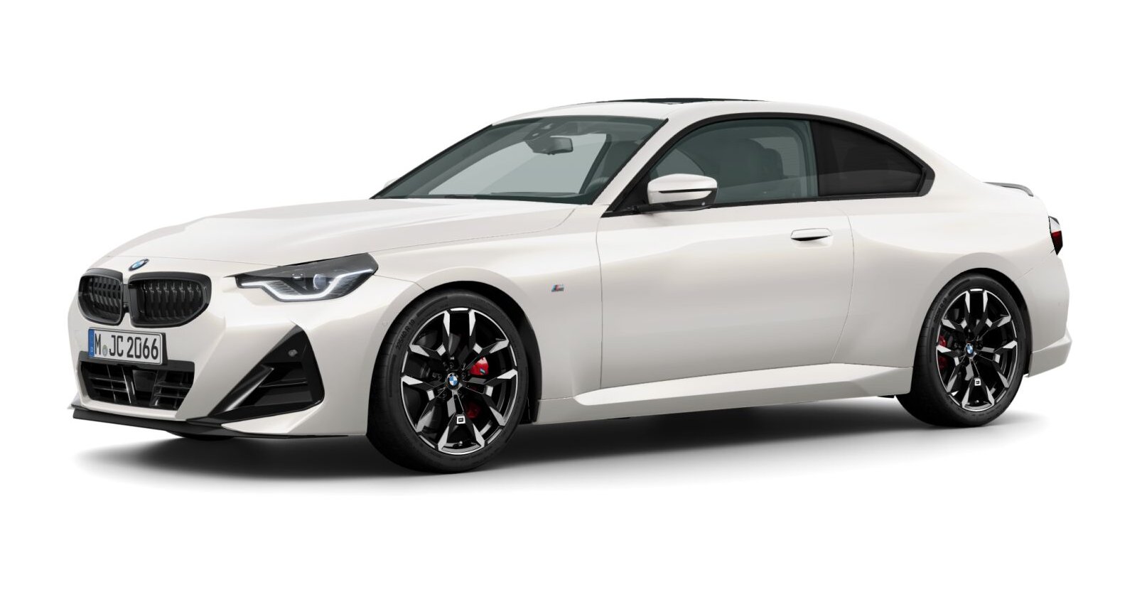 BMW 220i Coupé in Weiß von vorne