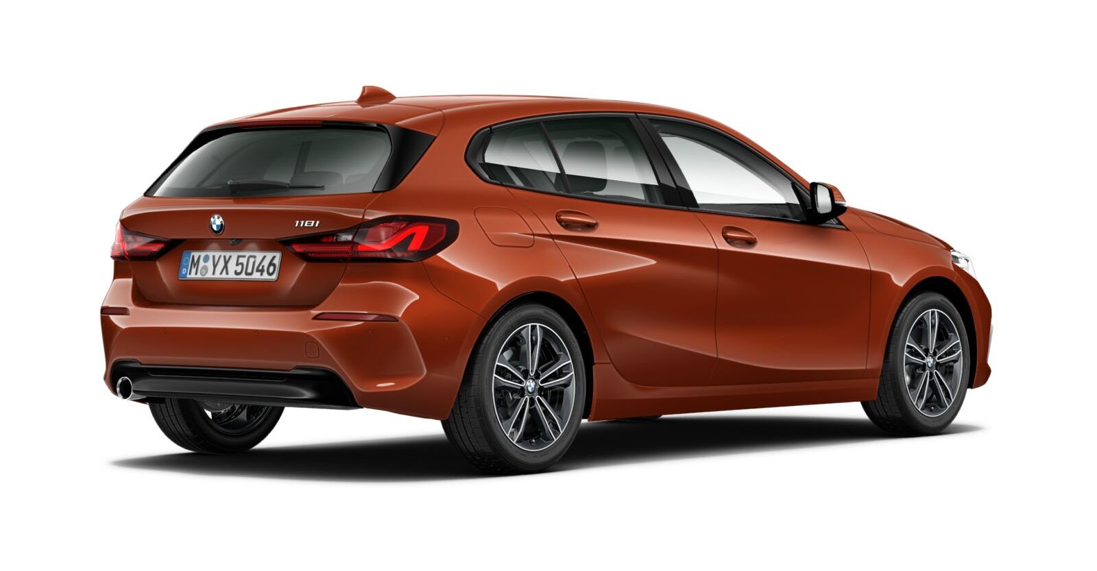 BMW BMW 1er in Orange von hinten