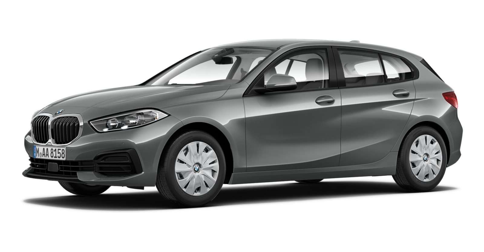 BMW 116i in Grau von vorne BMW 116i in Grau von vorne