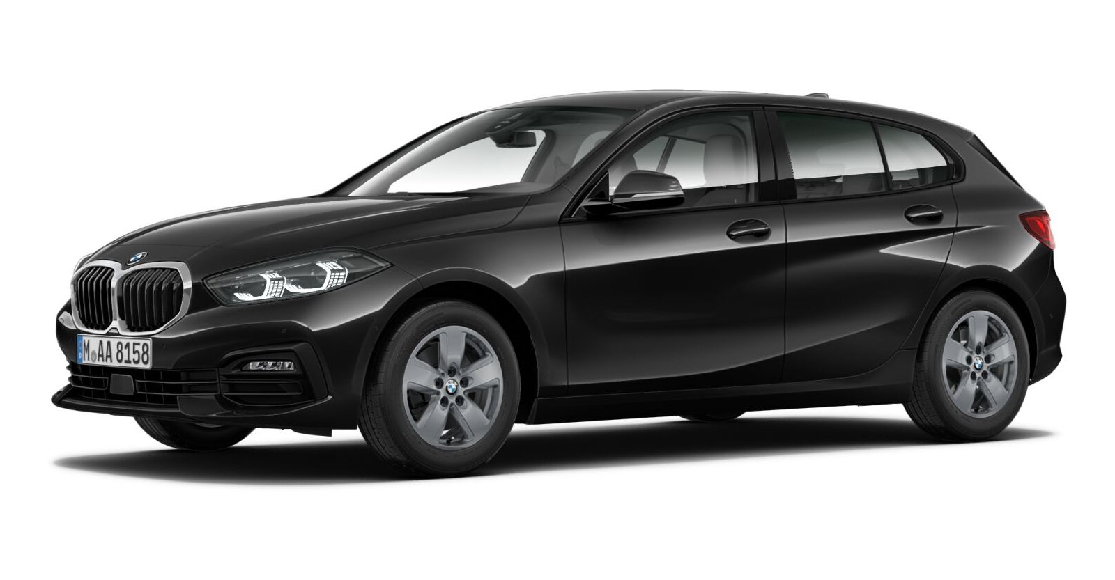 BMW BMW 1er in Schwarz von vorne BMW BMW 1er in Schwarz von vorne
