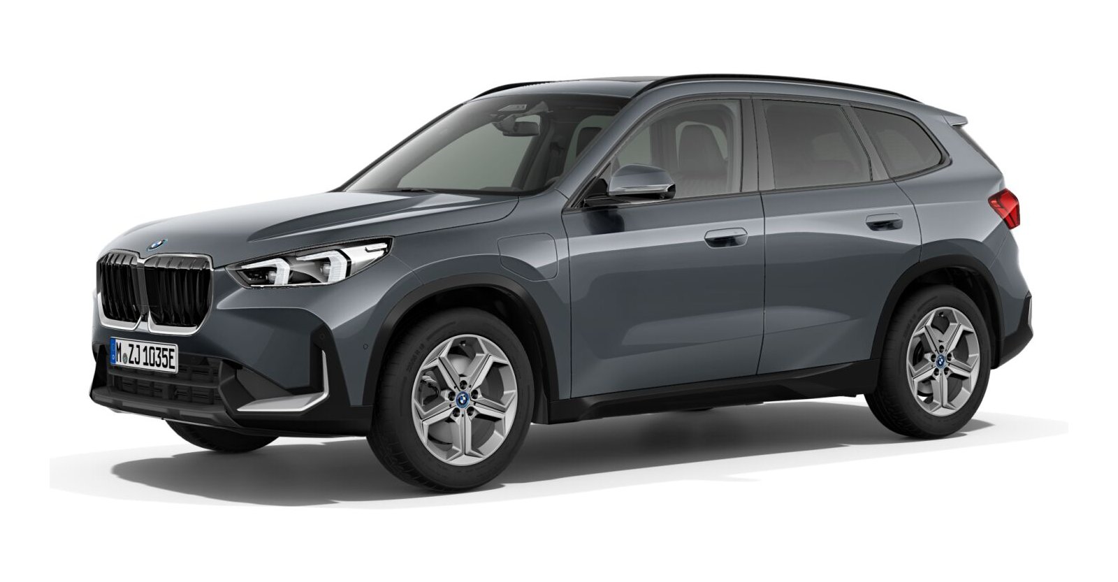 BMW X1 xDrive25e in Grau von vorne