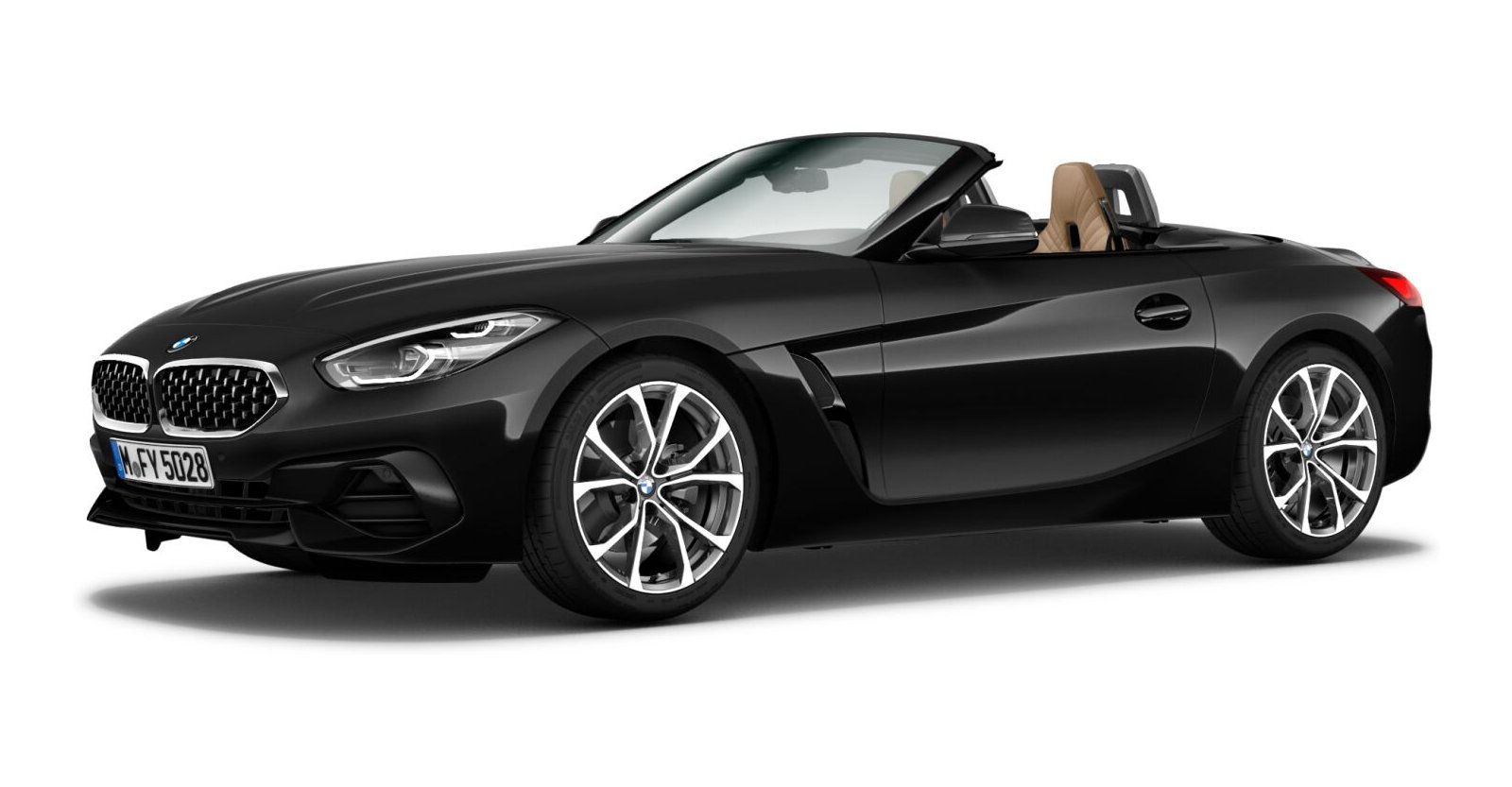BMW Z4 sDrive20i in Schwarz von vorne BMW Z4 sDrive20i in Schwarz von vorne