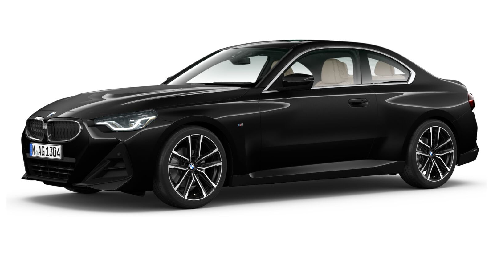 BMW BMW 2er in Schwarz von vorne BMW BMW 2er in Schwarz von vorne
