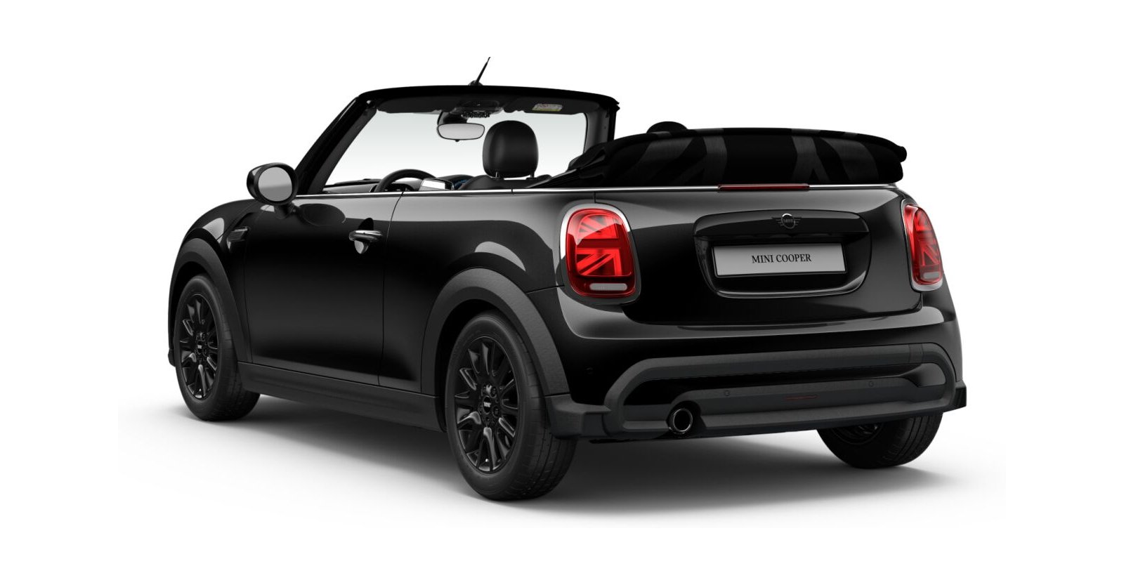 MINI MINI Cabrio in Schwarz von hinten