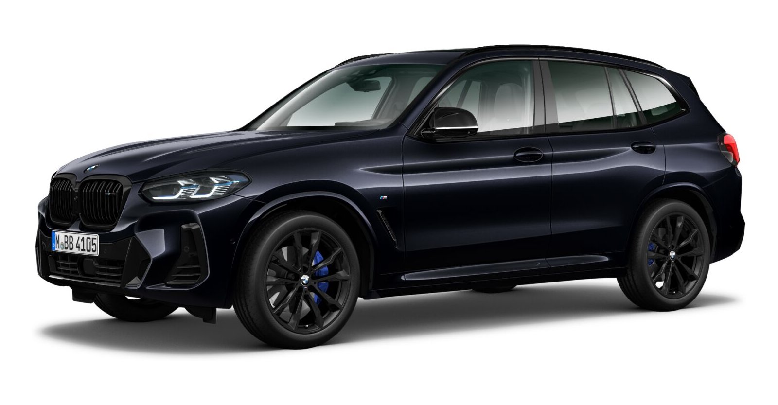 BMW X3 M40d in Schwarz von vorne BMW X3 M40d in Schwarz von vorne
