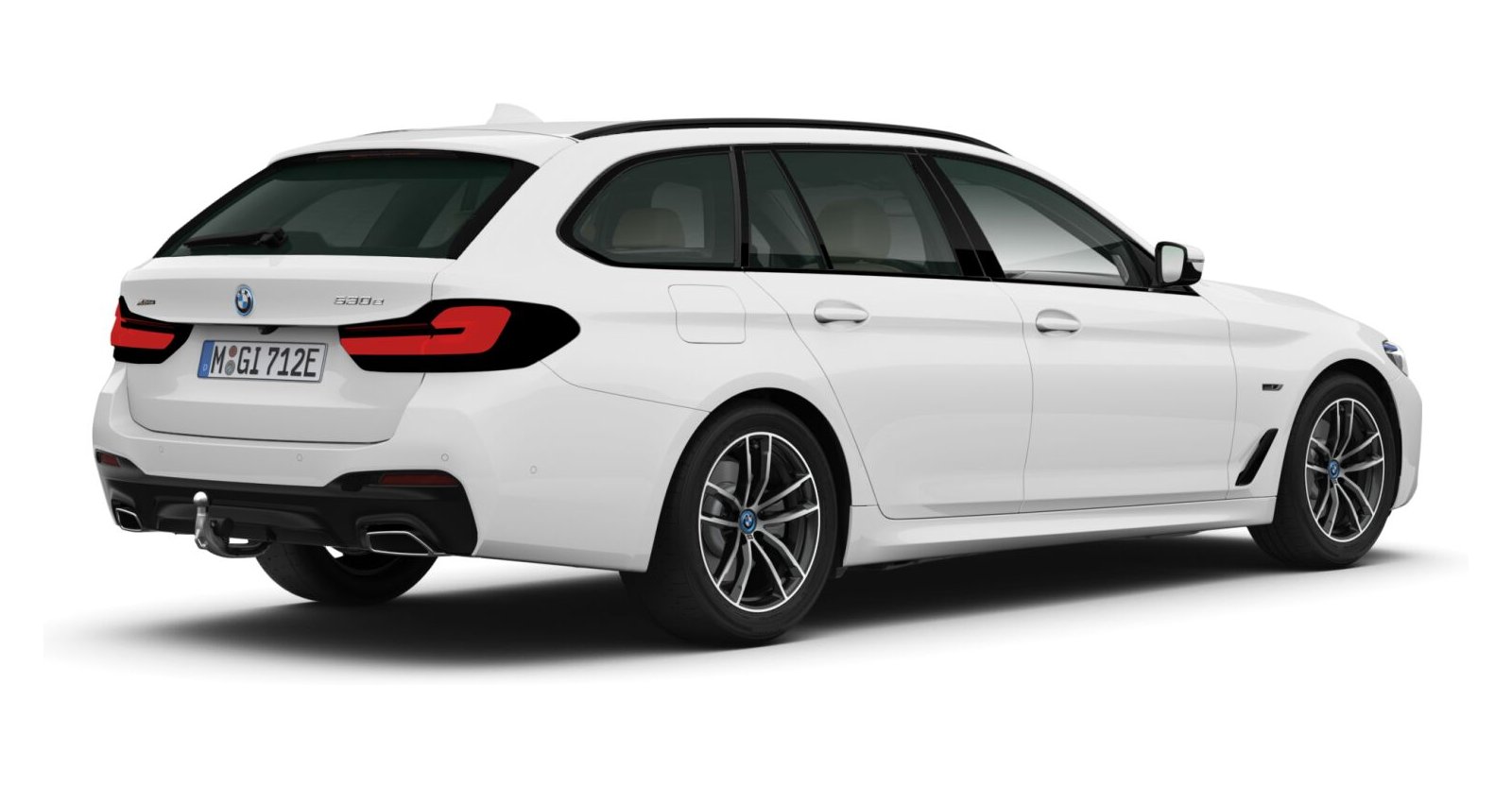 BMW BMW 5er in Weiß von hinten BMW BMW 5er in Weiß von hinten