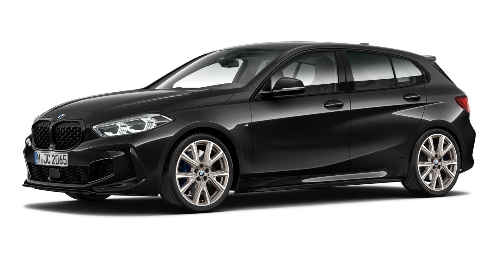BMW BMW 1er in Schwarz von vorne BMW BMW 1er in Schwarz von vorne